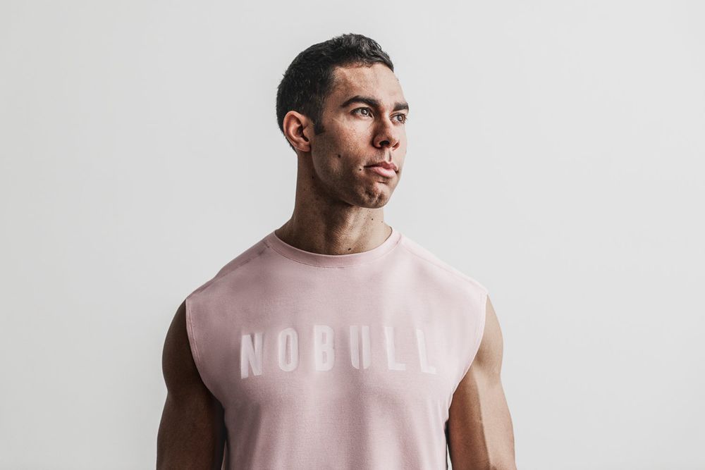 NOBULL Men's Sleeveless Tee - Dusty Rose - Ireland (4823VXLFN)